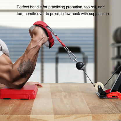 J Bryant Arm Wrestling Exercise Handle Φ2 in Grip Red - Wrist and Forearm Exerciser Pulldown Triceps Rope Workout
