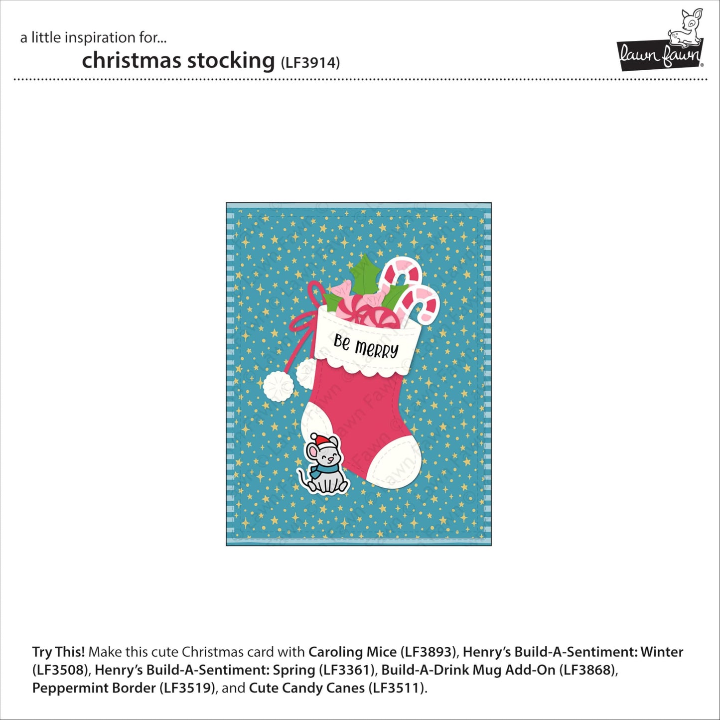 Lawn Fawn LF3914 Christmas Stocking Stand-Alone Die