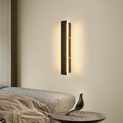 Mikeru 2 Pack Outdoor Wall Light,11.82 Inch 3 Color Wall Sconce（3000/4000/6000K） Front Porch Light, Ip65 Waterproof Black Exterior Wall Light, Exterior Wall Lights for House Courtyard Balcony Porch