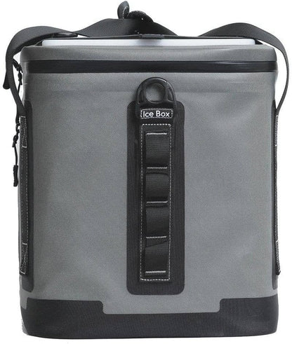 Insulated 21-Quart Nylon Ice Box Cooler - Waterproof Design with Shoulder Strap & Grab Handles | Black