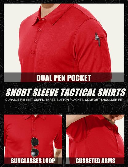 MAGCOMSEN Mens Polo Shirts Short Sleeve Mens Golf Polo Shirts Quick Dry Shirts Fishing Shirts Work Shirts for Men Casual Shirts Summer Shirts Golf Polo Shirts for Men