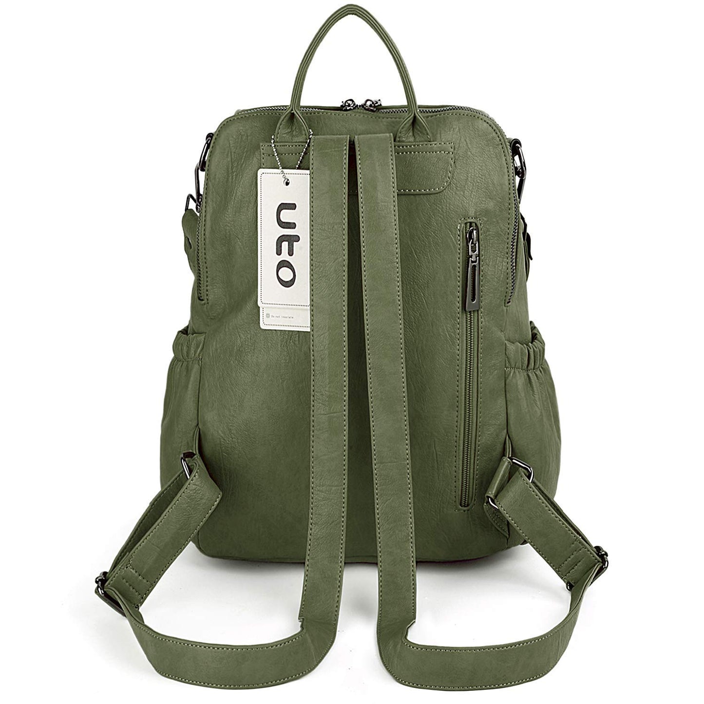 UTO Women Backpack Purse Leather Vegan Ladies Fashion Designer Rucksack Convertible Travel Shoulder Bag with Tassel