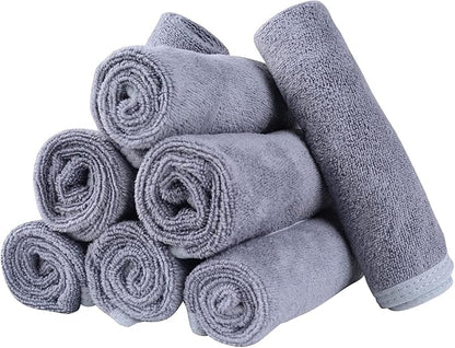 Microfiber Facial Cloths, 8 Pack, Super Absorbent, Quick Drying Fast,