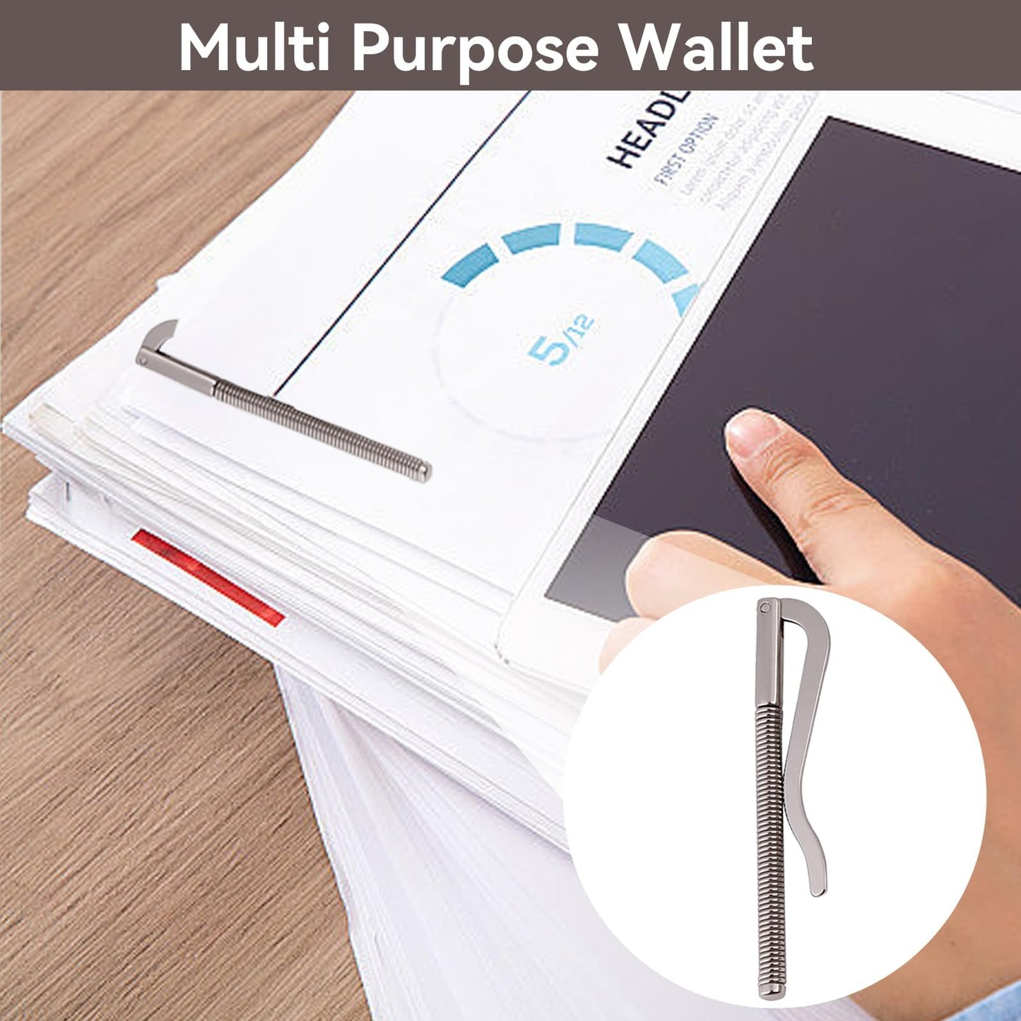 Beufee 10Pcs Spring Metal Money Clip Insert Bar Replacement Money Clip Card Holder Spring Clip Durable DIY Tool for Bifold Leather Wallet Purse Metal Wallets