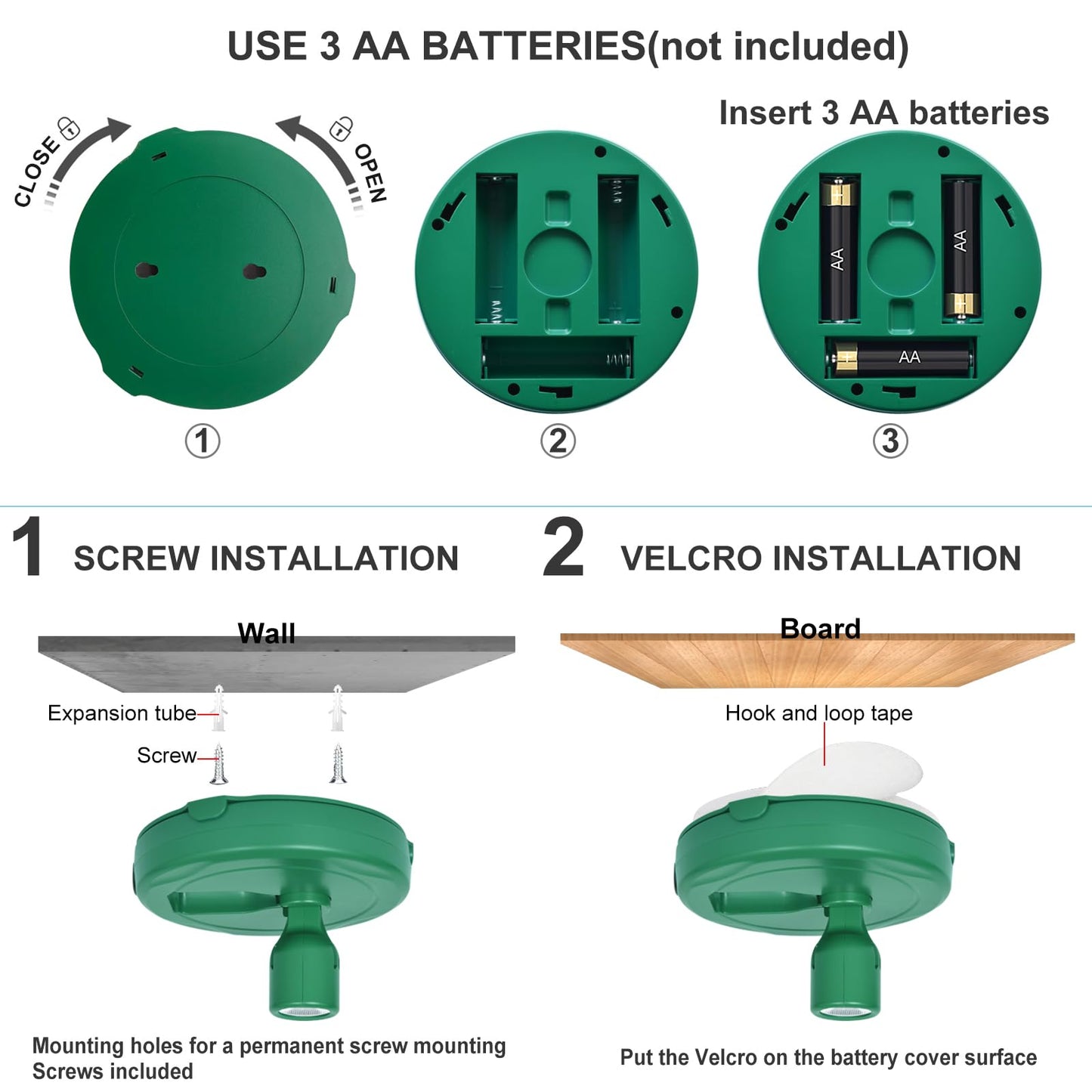HAMVIDNE LED Spotlight, Battery Powered Picture Lights, Uplight Indoor, Puck Lights with Remote, Plant Spot Light for Wall Art Display Dartboard Painting Artwork Accent Closet-Green
