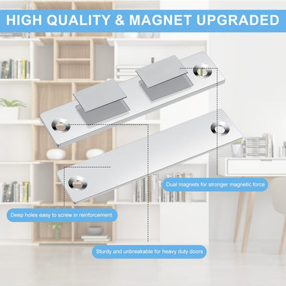 Romon Magnetic Catch Magnets for Cabinet Doors, Pack of 2 Ultra Thin Door Magnets Cupboard Magnets Strong Door Closer Double Magnets Drawers Wardrobe Magnetic Closure for Furniture Cabinet Door