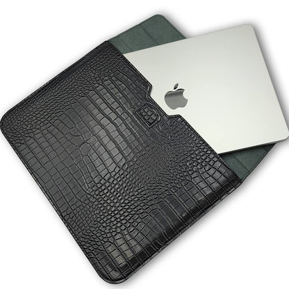 LCMOCICO PU Leather Flap Style Case Laptop Sleeve for MacBook Neo 13 A3404 Air 13.6 inch 2026-2022 M5 A3449 M4 A3240 M3 A3113 M2 A2681 Air 13 2018-2021 Notebook Bag for Mac Pro 13 2016-2022, Black