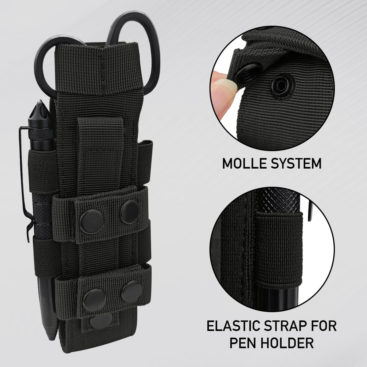 ELVO Molle Tourniquet Holder, Tactical TQ Pouch with EMT Shears and Pen