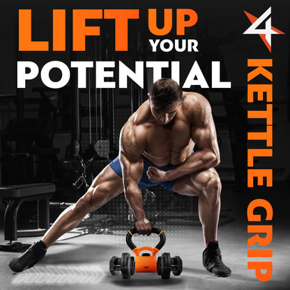 Yes4All Kettlebells Grip, Dumbbell Grip Handle, Convert Dumbbells into Kettlebell for Home Gym, Kettlebell for Weights Plate