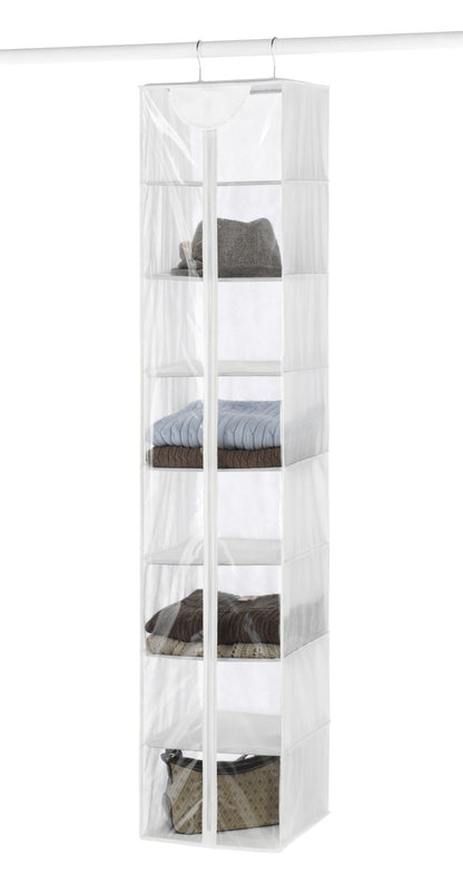 Whitmor Crystal Clear Hanging Sweater Bag - White