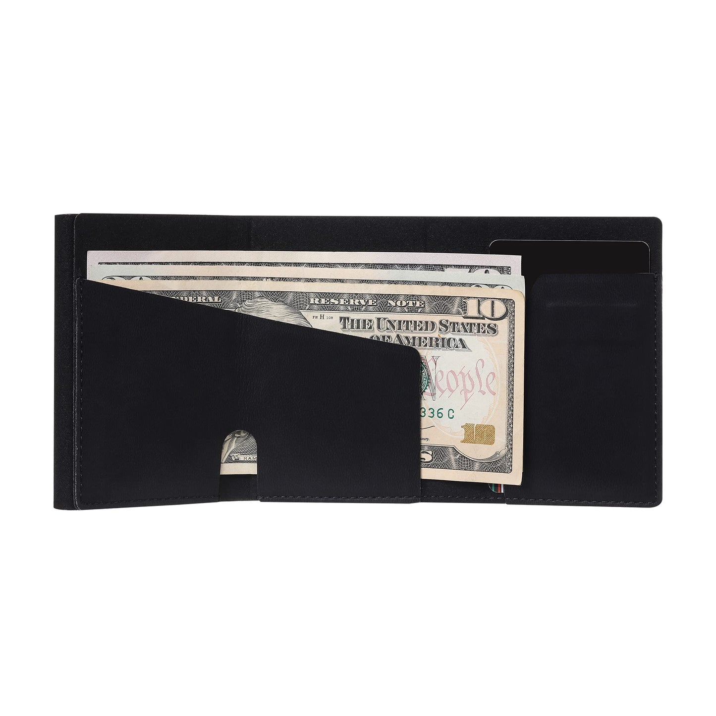 Conceal Plus Card Blocr Pop Up Wallet for Men - Slim Metal RFID Blocking Card Holder (4-6 Cards Ejector) - Minimalist Smart Front Pocket Wallet with Internal Cash + ID Storage