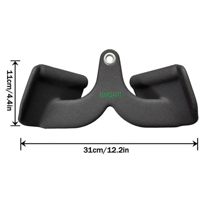 Home Gym Fitness Rowing T-bar V-bar Pulley Cable Machine Attachments, Bicep Curl Tricep Lat pulldown Bar Back Strength Training Handle Grips Lat Pull Down Bar Press Down Exercises (Length 9")