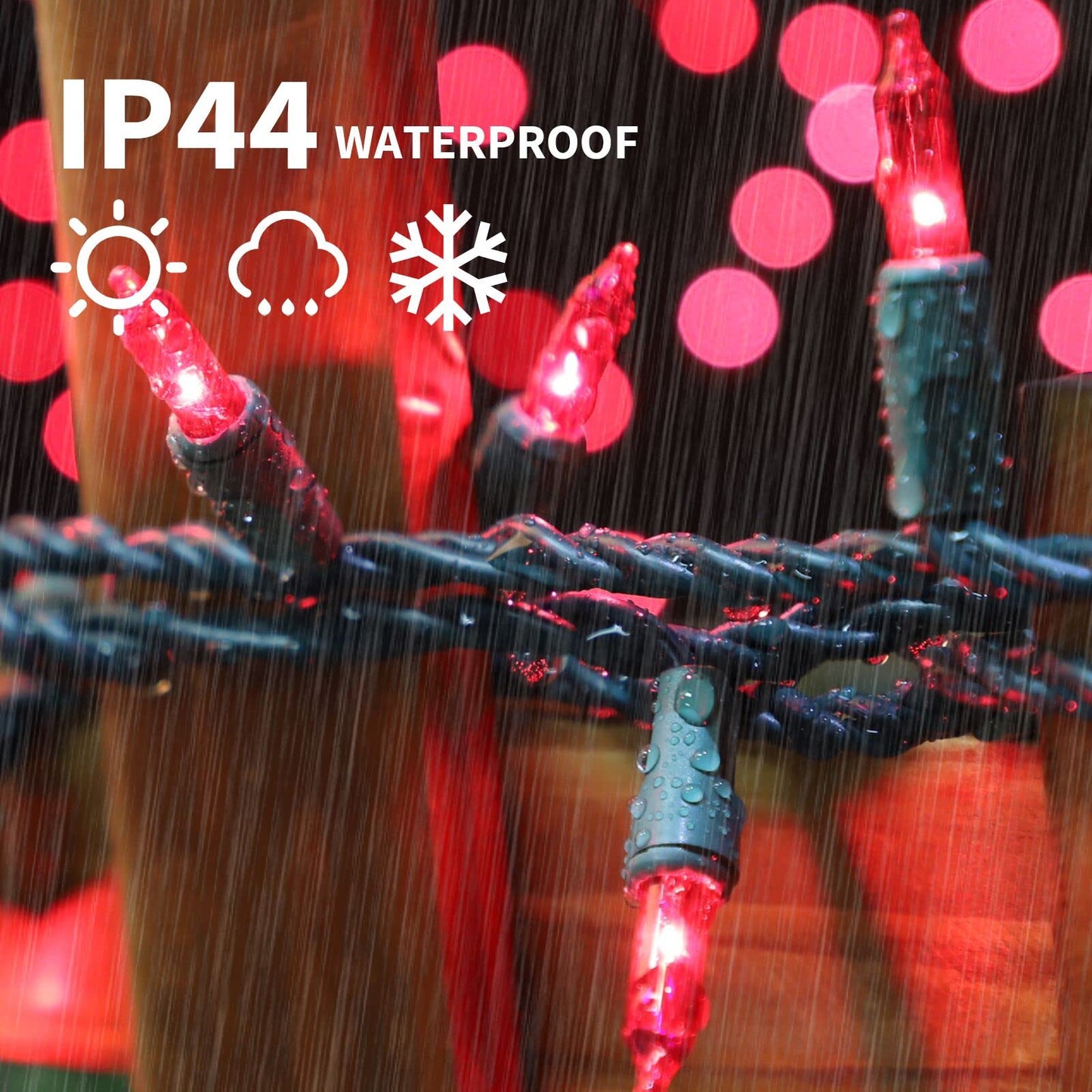 LAMPHOME Pink Christmas String Lights, 100 Count 19.6 FT Mini Valentine's Lights, Waterproof Pink Lights for Indoor Valentine's Day Garland Wedding Party Festival Xmas Tree Decoration