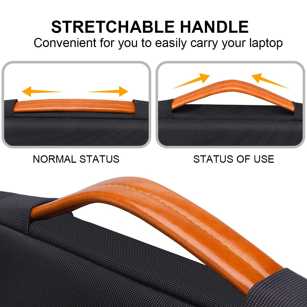 Lacdo 360° Protective 16 Inch Laptop Sleeve Case for 16 Inch HP Lenovo ASUS Acer Dell Laptop/HP Pavilion Envy/Lenovo ThinkPad IdeaPad/Acer Swift/ASUS Vivobook/Dell Computer Bag, Black