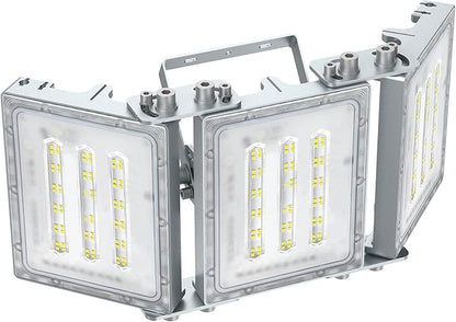 STASUN 150W LED Flood Light, Mini Series Outdoor Floodlight, 15000LM 6000K Daylight White, IP66 Waterproof, 3 Adjustable Heads, LED Exterior Flood Lights for Backyard, Driveway, Garage, Patio, Porch