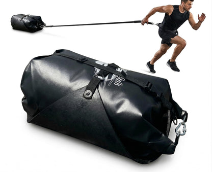 Upgraded ShredPak - Resistance Training System - Weight Sled Harness Weight Bag, Handles - Football Training, Any Surface, Strength Workout for Athletes - Burn 3X The Calories - Gym, Home and, Outdoor