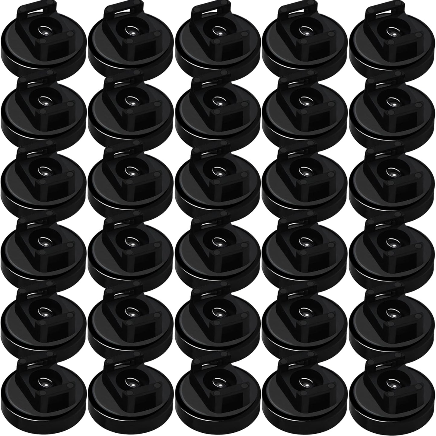 CNHABAGU Magnet Zip Tie Mount Clips Magnetic Zip Ties Mount Base Holder Strong Multipurpose Wire Cable Holder Mount Wire Clips Management for Home Office Car Boat Electrical Wiring (30Pcs, D20 0.78IN)