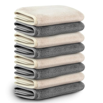 Nugilla Makeup Remover Cloths, 8 Packs Makeup Remover Towels Reusable Face Wash