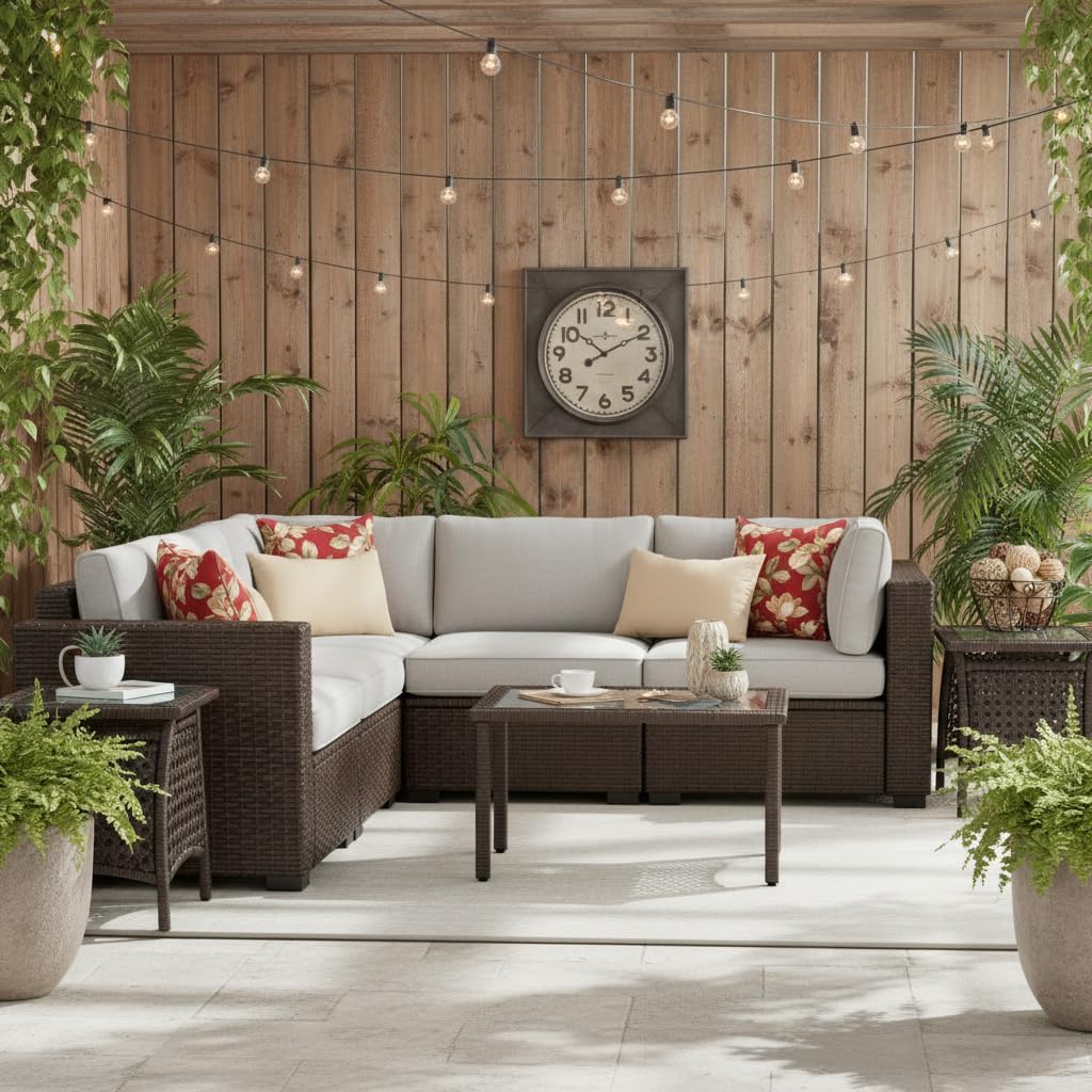 Greendale Home Fashions 2-Pack Outdoor 19x12 inch Rectangle Decorative Throw Pillow, Sanddollar