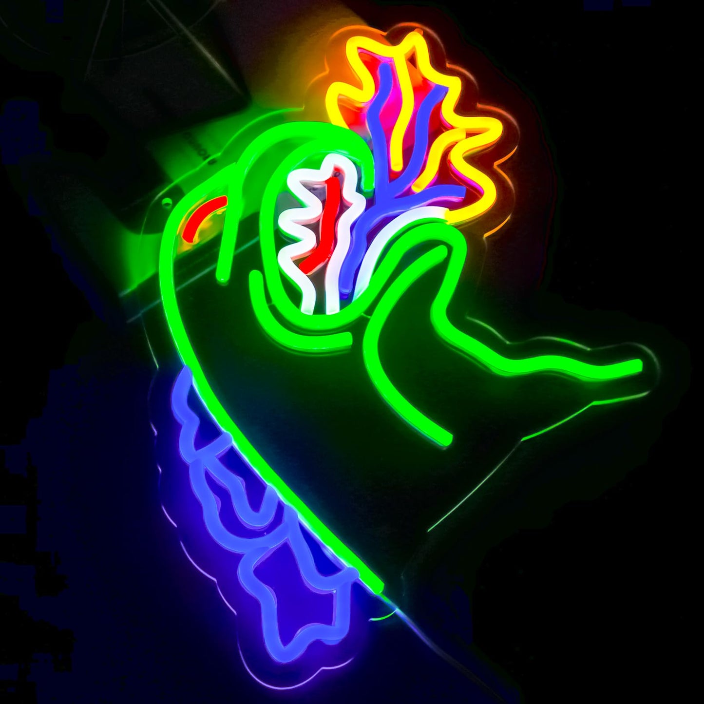 TOPQUALI Monster Neon Sign for Wall Decor,Dinosaur Dimmable Neon Sign for Gaming Room Boys Room Decor，Powered by USB 14.3 * 12.2inch,Birthday Party Christmas Gifts