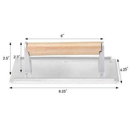 New Star Food Service 36411 Commercial Grade Aluminum Steak Weight/Bacon Press, 8.25 by 4.25-Inch