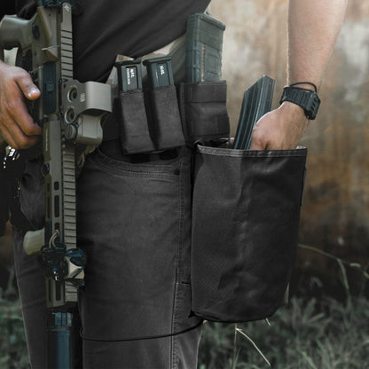 Casonmmax Foldable Molle Dump Pouch Drawstring Mag Recovery Waist Bag