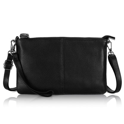 befen Black Women's Genuine Leather Wristlet Clutch Crossbody Phone Bags Wallet Purses and Handbags for Women with RFID Card Slots, Fit Phone 14 Pro Max