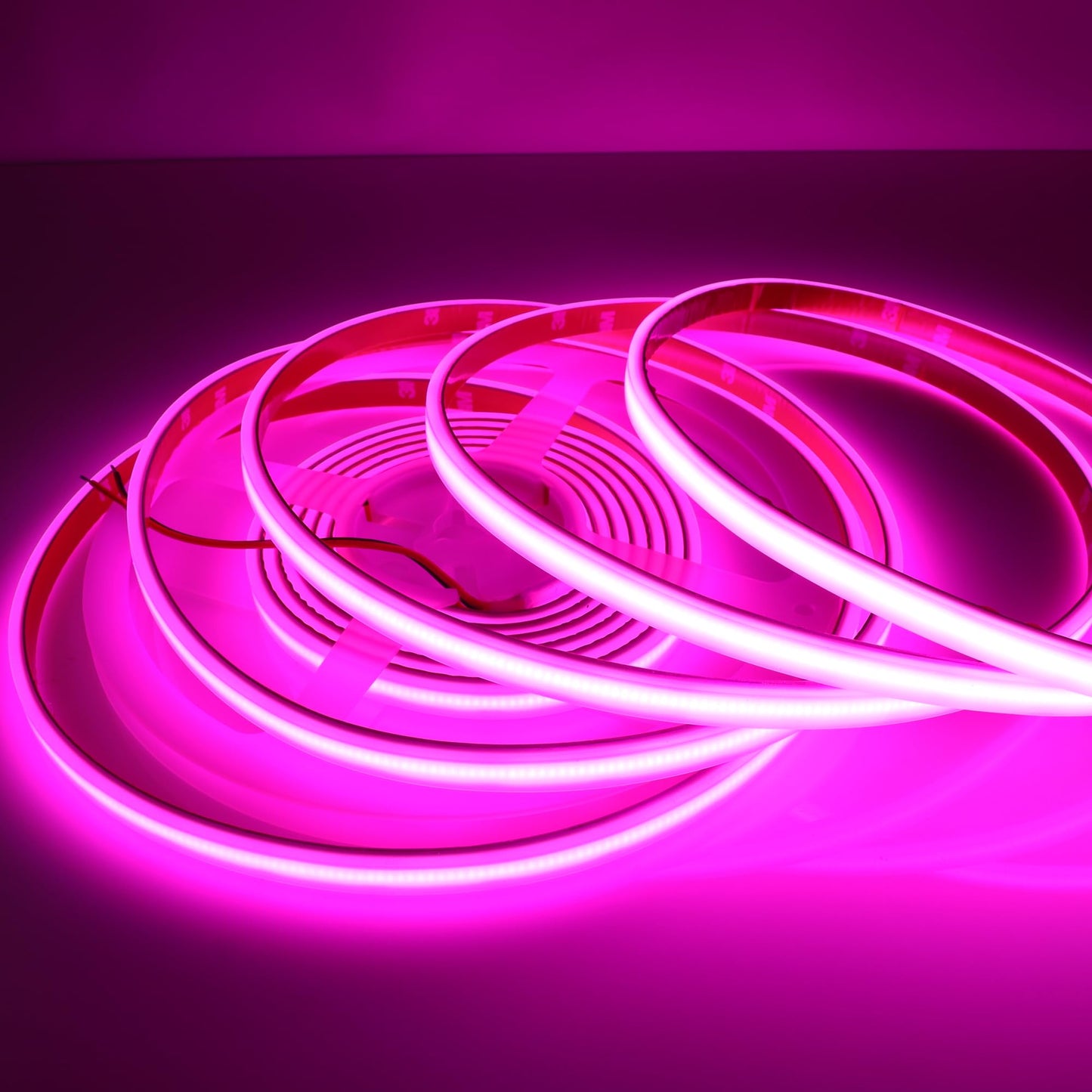 LEDENET COB LED Strip Lights Pink 480LEDs/m DC12V 16.4ft/5m Waterproof IP67 High Density LED Rope Lights for Outdoor Cabinets Desks Party DIY Decor