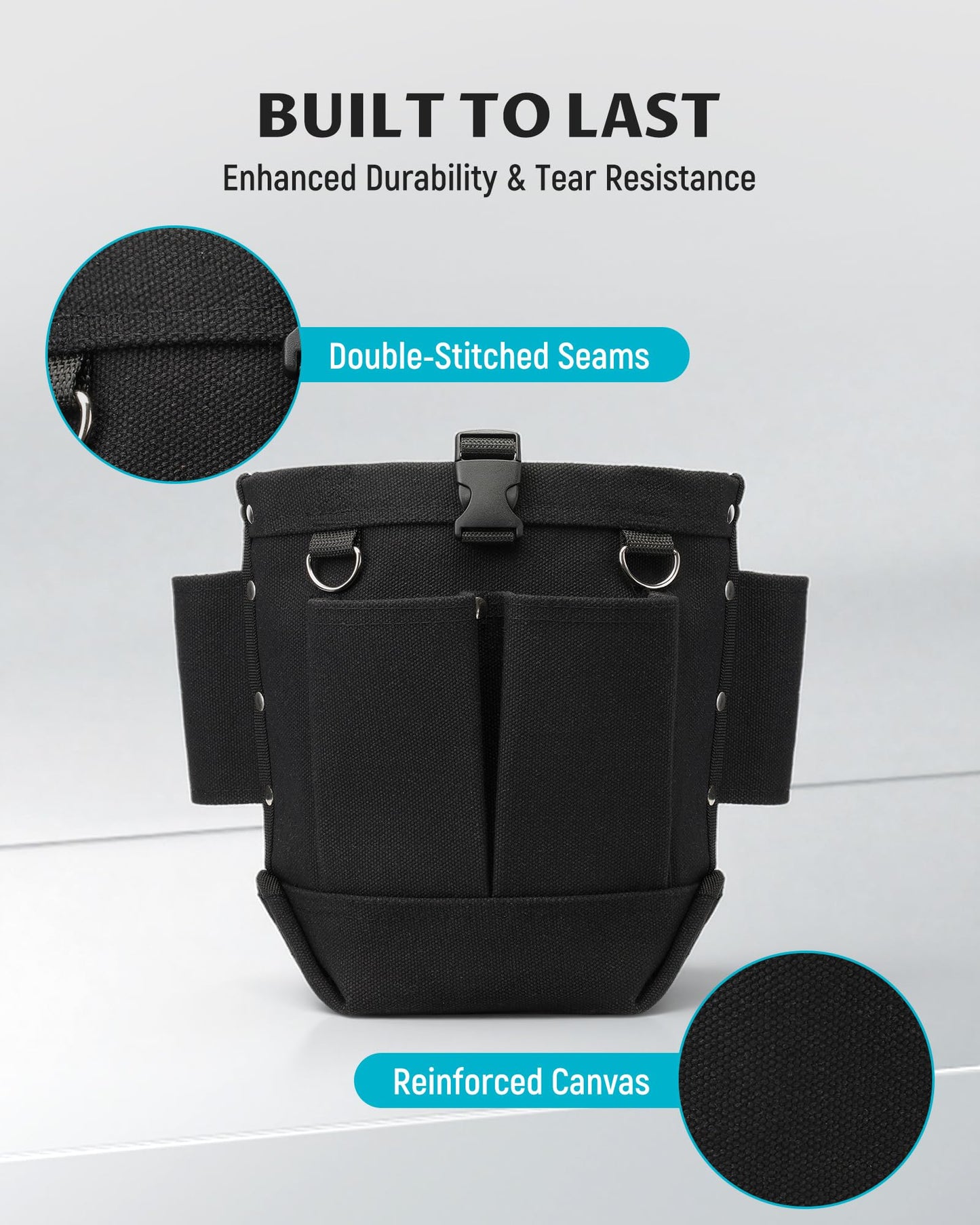 Lichamp Bull Pin and Spud Wrench Holder, Construction Tool Belt Pouches Bolt Bag for Iron Work