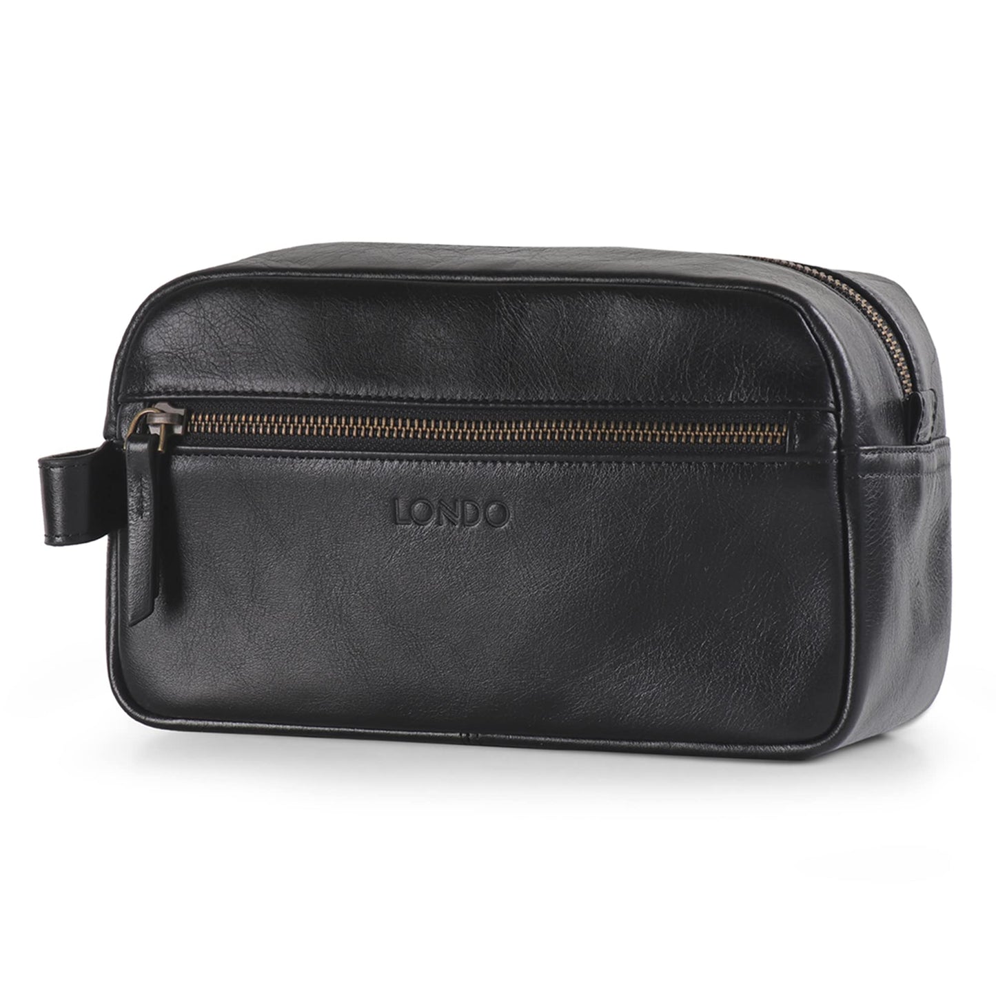 Londo Genuine Leather Travel Toiletry Bag – Makeup, Shaving Organizer, Dopp Kit for Men & Women, Durable & Stylish Travel Accessory