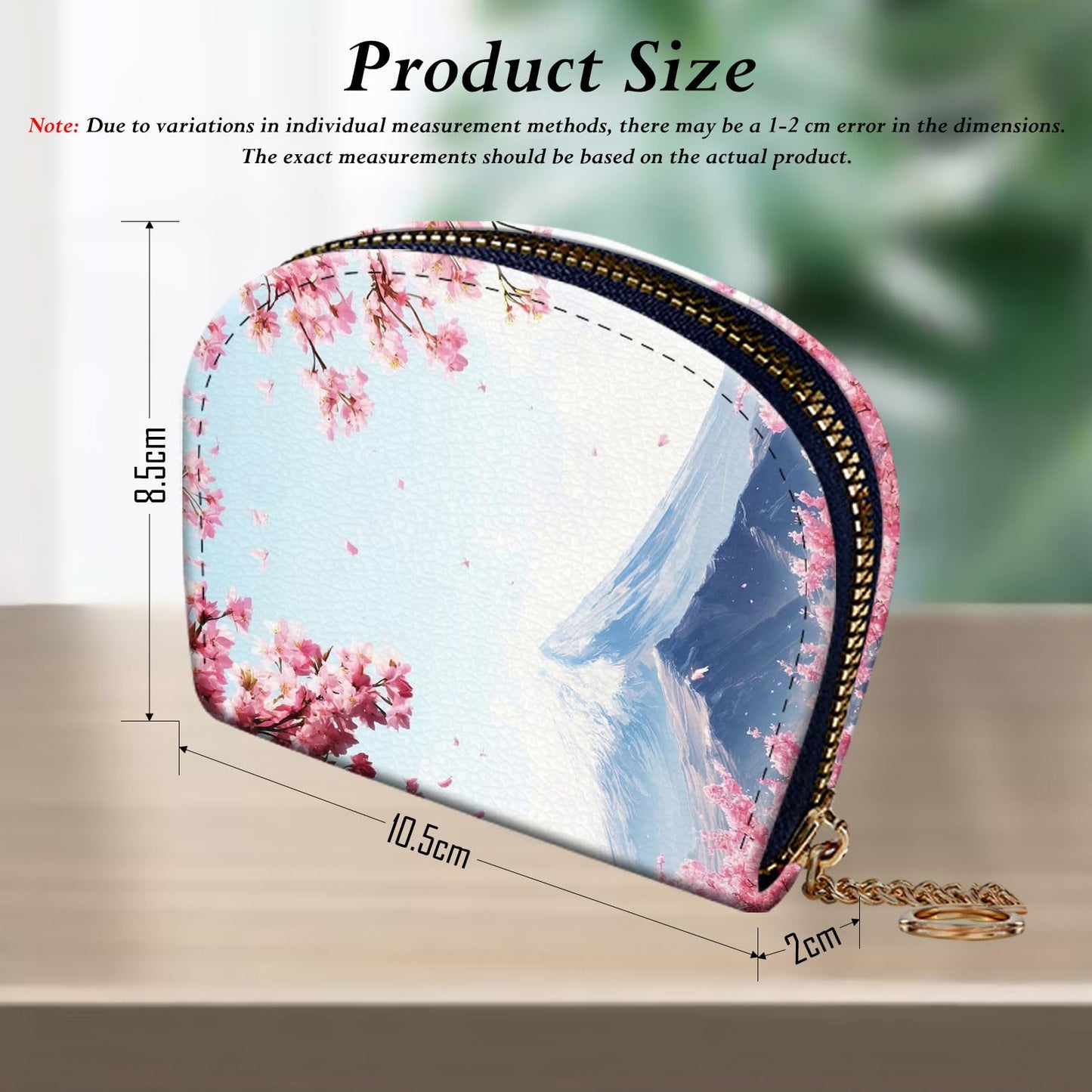 KJFHDJFDH Credit Card Holder RFID Wallet, Small Card Holder Wallet for Women with Keychain Zipper, Leather Print Credit Card Wallets Accordion Gift,Japanese Cherry Blossom