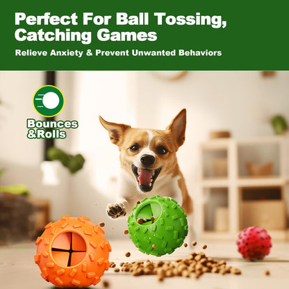 ZHIERDE Treat Dispensing Dog Toys - Interactive Cognitive Dog Treat Toy,Puzzle Ball for Puppies & Small Dogs,Promotes Slow Eating, Reduces Stress,Perfect for Fetch,Chewing & Training
