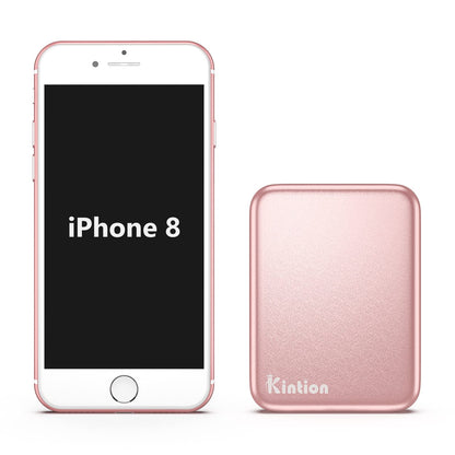 Kintion Pocket Mirror, 1X/3X Magnification LED Compact Travel Makeup Mirror with Light for Purse, 2-Sided, Portable, Folding, Handheld, Small Lighted Mirror for Gift, Pink
