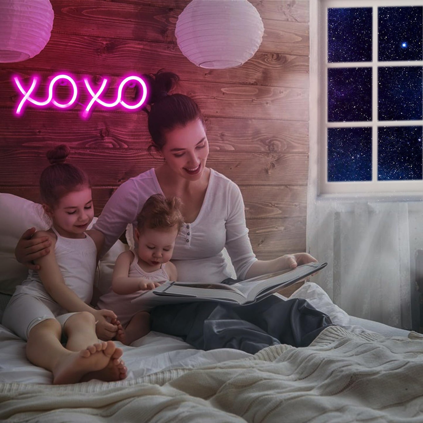 ENUOLI Neon Lights for Bedroom, XOXO Pink Neon Sign USB Battery Powered Neon Sign Wall Decorations Home Decor Led Sign for Living Game Room Bar Party Neon Wall Decor Valentine's Gift