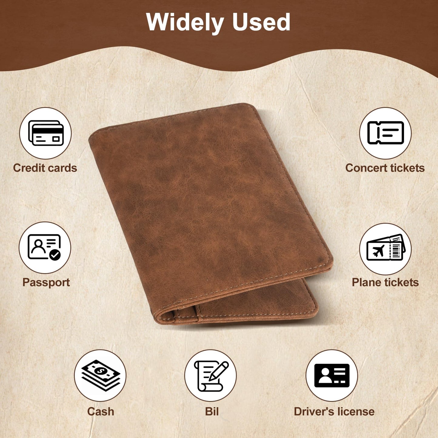 To My Grandson Gifts, Leather Passport Holder for Men Personalized Engraved Passport Holder,Birthday Christmas Gifts (I WISH YOU GRANDSON)