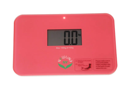 NewlineNY Auto Step On Super Mini Travel Bathroom Digital Scale, 5.25" x 8.5" SBB0638SM (Strawberry Ice)