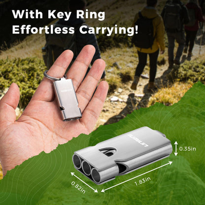 IUMIUN Three-Tube Emergency Loud Whistle,130db+ Lifeguard Safety Whistle for Outdoor Hiking, Camping, Dog Training & Daily Safety