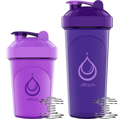 10 PACK, Shaker Bottles with Wire Whisks for Protein Mixes | Leakproof Blender Shaker Bottle Pack| BPA-Free & Dishwasher Safe | 5 Large 28-oz & 5 Small 20-oz shaker bottle | Shaker Cups for shakes
