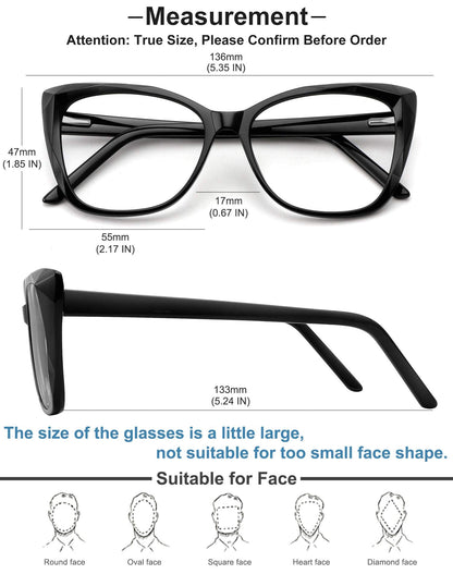 MEETSUN Blue Light Blocking Glasses for Women Anti Eyestrain Filter Blue Ray Computer Game Glasse&UV/Reduce Glare Lens (Black Frame)