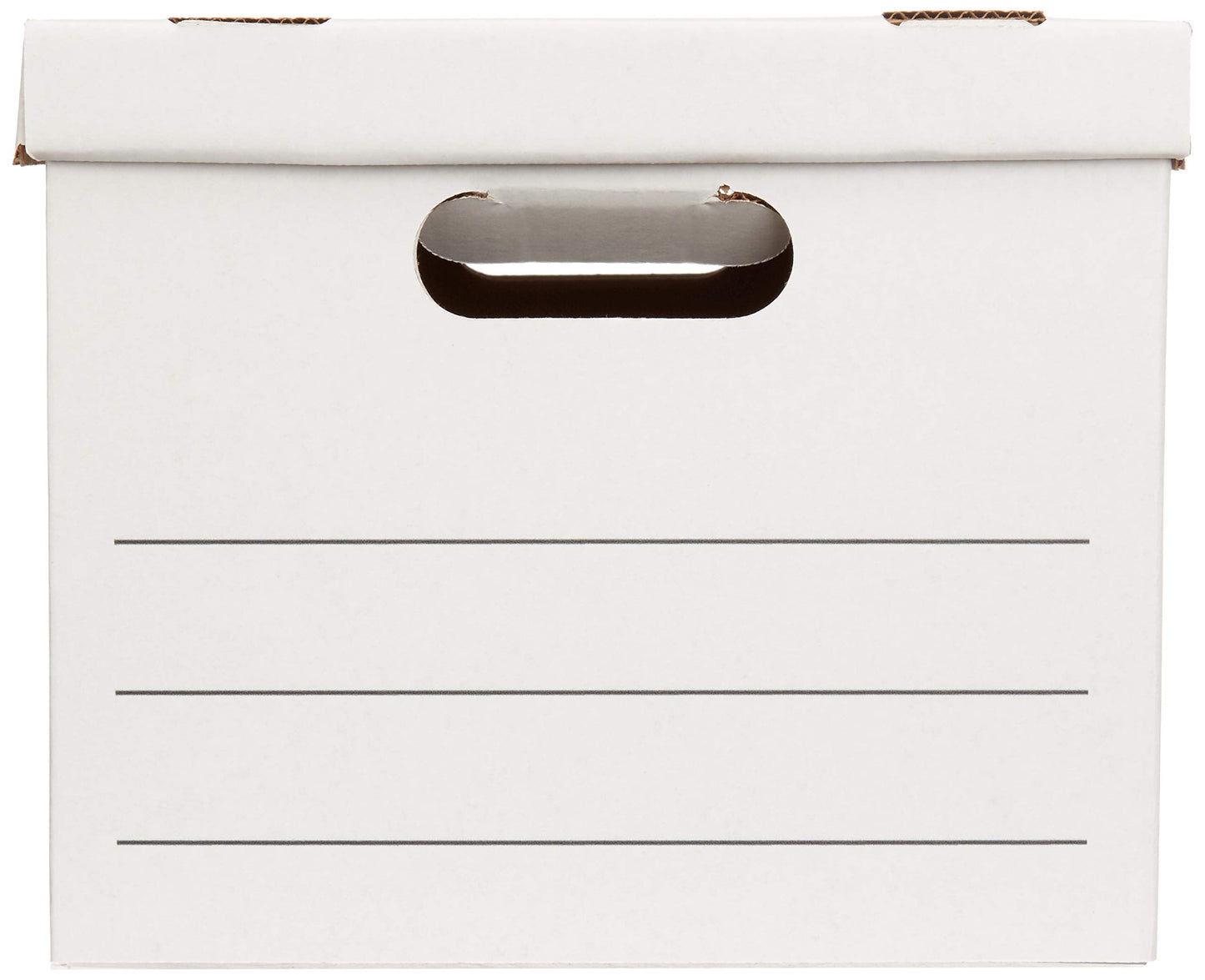 Amazon Basics Storage/Filing Boxes with Lift-Off Lid, Letter/Legal Size, Collapsible, Tape-Free Assembly, White, 16.2" L x 12.5" W x 10.5" H, 20-Pack