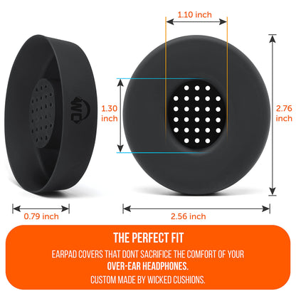 WC SweatZ Solo - Patented Earpad Sweat Covers for Beats Solo 4 & 3, Made by Wicked Cushions | Sweatproof & Machine Washable | Black