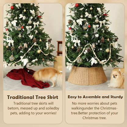 Christmas Tree Collar, 28 Inch Rustic Farmhouse Christmas Tree Base Stand Cover