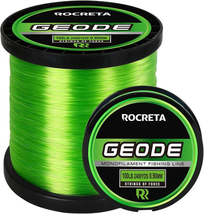 Monofilament Fishing Line - Premium Nylon Fishing Line 3-100lb | Superior Freshwater & Saltwater Leader 500/1200/2400 Yds