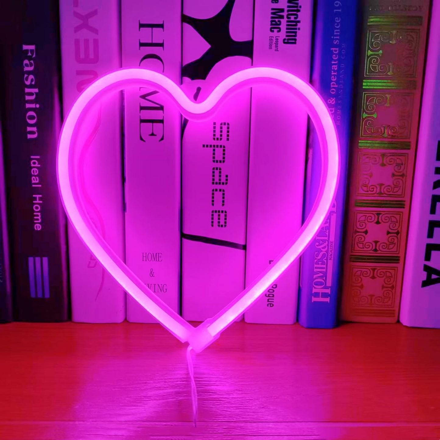 LED Neon Heart Sign,Love Hearts Neon Light for Girls Pink Room Bedroom Dorm Decor,USB or Battery Powered Heart Lamp for Wedding Valentine's Day Mother's Day Window Wall Decorations(1Pc Pink)