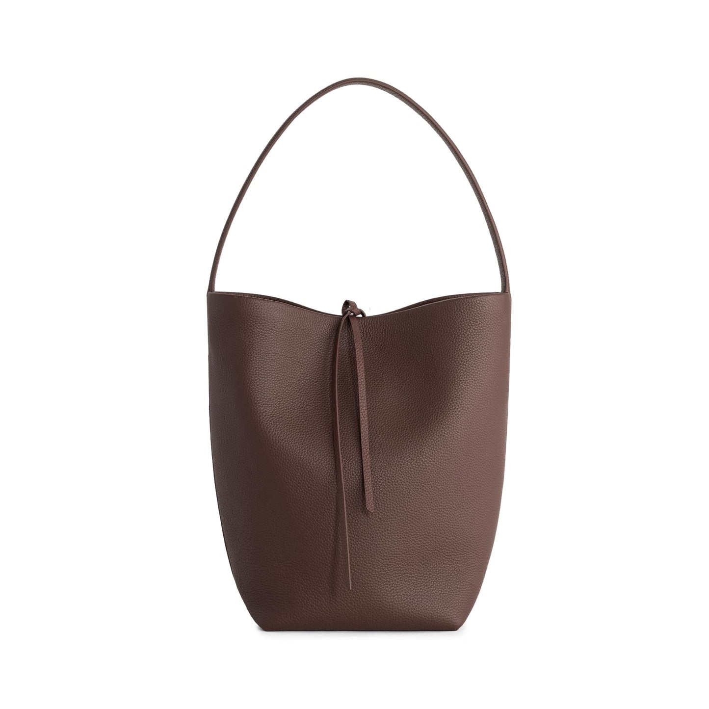 befen Coffee Brown Bucket Tote Bag for Women, Genuine Leather Shoulder Bag, Large Capacity Everyday Purse for Office and Everyday Use