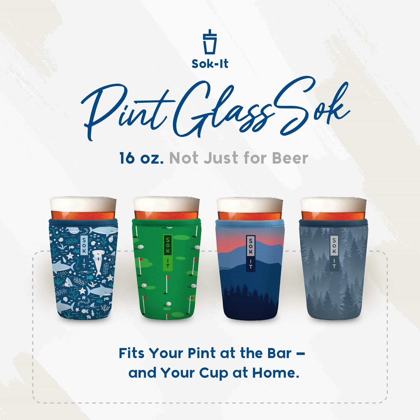 Sok It PintGlassSok Beer Glass Sleeve Insulated Neoprene Cover (Anthracite, Pint Glass Sleeve)