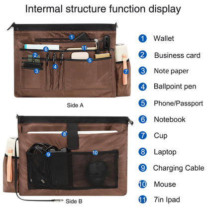 Laptop Tote Bag for Women 17 Inch, Laptop Bag With USB Port & 15 Pockets Teacher Work Bag with Compartments Business Travel Professional Computer Bag Office Work Organized Bag with Shoulder Straps