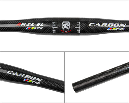 31.8 Handlebar, Mountain Bike Handlebars, Carbon MTB Handlebars, 3K Glossy Flat Handlebar Straight Mountain Bike Bars, Lightweight Wide Carbon MTB Bars For MTB Downhill Scooter City Bike