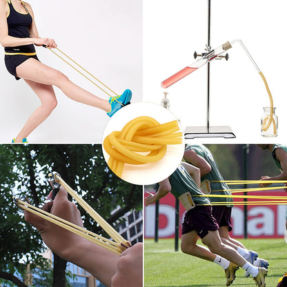 Latex Tubing, Latex Tube Natural 3/8in OD 1/4in ID Slingshot Tubing Surgical Tube Catapult Tube Rubber Hose Speargun Band 10FT 33FT 50FT One Continuous Piece (10 FT, Natural)