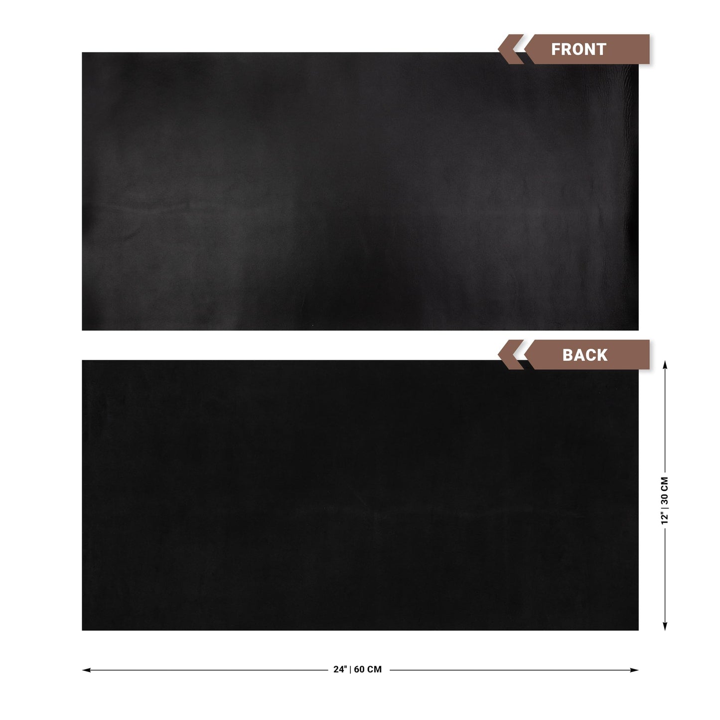 Shkira 12''X24'' Tooling Leather Square - 2.0MM Black Sheets for Crafts - Leather Sheets for Crafts Tooling Sewing Hobby - Thick Cowhide Pieces - Fabric for Crafting